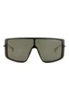 Alexander Mcqueen Shield-frame Sunglasses In Black