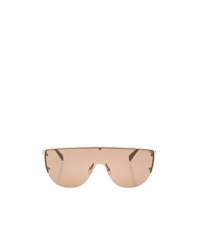 Alexander Mcqueen Shield-frame Sunglasses In Nude