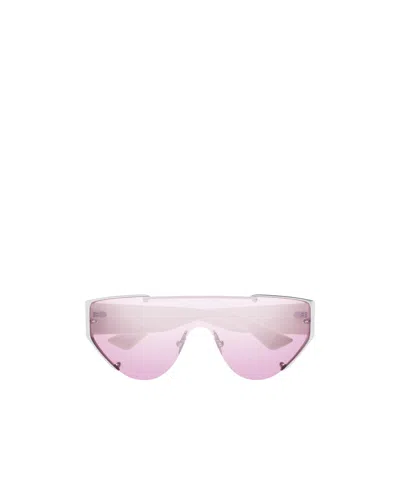 Alexander Mcqueen Shield-frame Sunglasses In Pink
