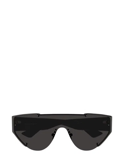 Alexander Mcqueen Shield Frame Sunglasses Sunglasses In 001 Ruthenium Black Grey