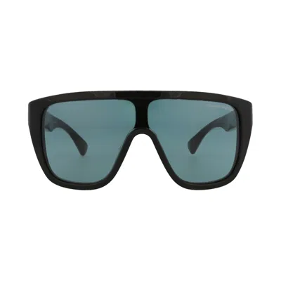Pre-owned Alexander Mcqueen Shield Sunglasses 'black/green' | Men's Size Onesize