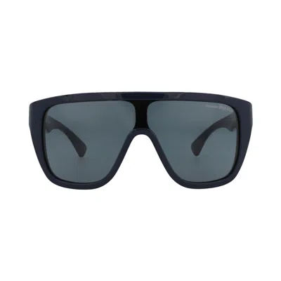 Pre-owned Alexander Mcqueen Shield Sunglasses 'blue' | Men's Size Onesize