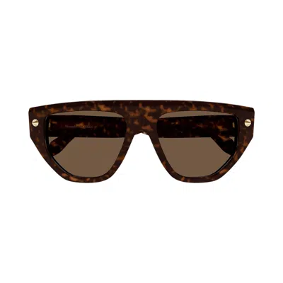 Pre-owned Alexander Mcqueen Shield Sunglasses 'havana/brown' | Men's Size Onesize