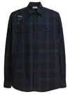 Alexander Mcqueen Plaid Casual Shirt With Structured Collar In Blue