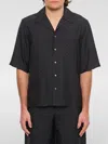 Alexander Mcqueen Camp Collar Hawaiian Black Viscose Shirt In Schwarz