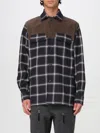 Alexander Mcqueen Men Embroidered Cotton Shirt In Brown