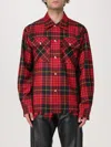 Alexander Mcqueen Distressed Tartan Overshirt Jackets Red In Rot