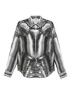 Alexander Mcqueen Mcqueen Armor Print Shirt Steel In Gray