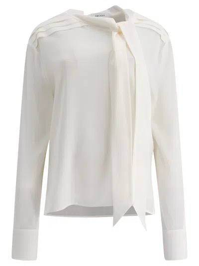 Alexander Mcqueen Shirt In Silk In White
