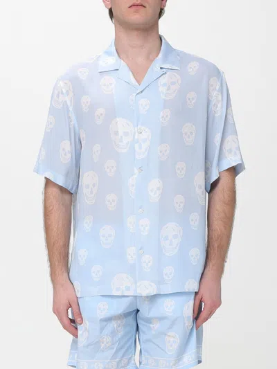 Alexander Mcqueen Shirt Men Mcqueen In Blue