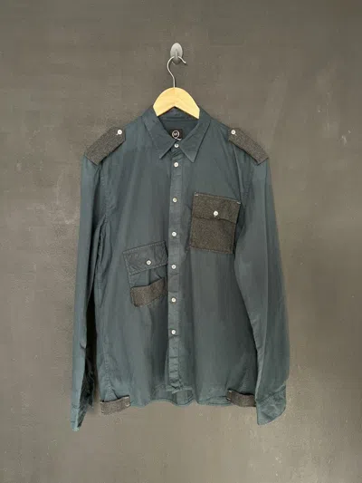 Pre-owned Alexander Mcqueen Shirt Patchwork In Blue