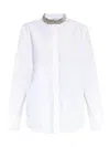 Alexander Mcqueen Shirt With Crystal-embellishment In White