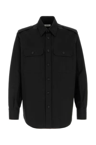 Alexander Mcqueen Shirt With Epaulettes On The Shoulders In Black