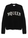 Alexander Mcqueen Logo Crewneck Cotton Sweater