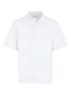 Alexander Mcqueen Short-sleeved Shirt With Striped Pattern