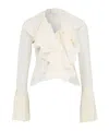 Alexander Mcqueen Ruffled Pleated Blouse In White