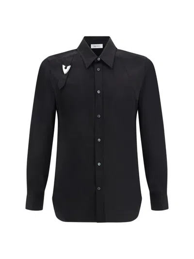 Alexander Mcqueen Arrow Harness Long-sleeved Shirt In Black