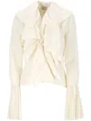 Alexander Mcqueen Ruffled Pleated Blouse