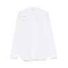 Alexander Mcqueen Structured Button-down Collar Shirt With Buckle In White