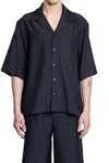 Alexander Mcqueen Camp Collar Hawaiian Black Viscose Shirt In Black