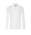 Alexander Mcqueen Structured Button-down Collar Shirt With Buckle In White