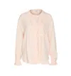 Alexander Mcqueen Ruffled Front Long Sleeves Top In Pink
