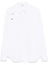 Alexander Mcqueen Structured Button-down Collar Shirt With Buckle In White