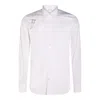 Alexander Mcqueen Structured Button-down Collar Shirt With Buckle In White