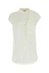Alexander Mcqueen Elegant Satin Blouse For Women In Yellow