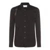 Alexander Mcqueen Buttoned Cuffs Long Sleeve Shirt Strap In Black