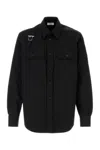Alexander Mcqueen Mcqueen T-bar Harness Utility Button-up Shirt In Black