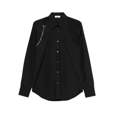 Alexander Mcqueen Shirt With Chain In Black