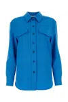 Alexander Mcqueen Chemise En Laine In Lapisblue