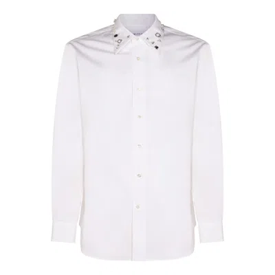 Alexander Mcqueen Embellished Collar Long Sleeves Shirt In White