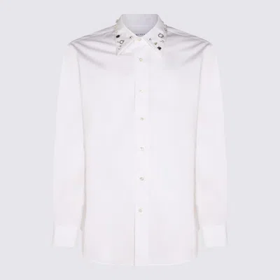 Alexander Mcqueen Embellished Collar Long Sleeves Shirt In White