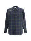 Alexander Mcqueen Plaid Casual Shirt With Structured Collar In Multi
