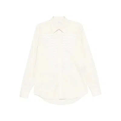 Alexander Mcqueen Embroidered Shirt In Neutral