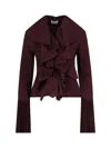 Alexander Mcqueen Pleated Blouse In Red