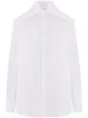 Alexander Mcqueen Cotton Shirt With Wide Collar In White