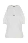 Alexander Mcqueen Ribbed Tank Top With Chain Closure In White