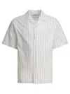 Alexander Mcqueen Short-sleeve Striped Shirt With Camp Collar In Multi