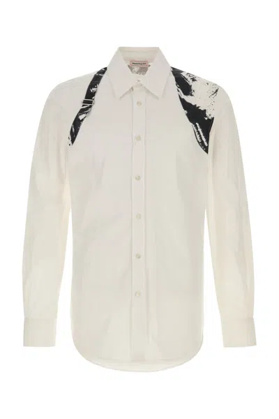 Alexander Mcqueen Fold Harness Shirt In White