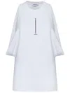 Alexander Mcqueen Ribbed Tank Top With Chain Closure In White