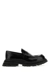 Alexander Mcqueen Brushed Leather Wander Loafers In Black