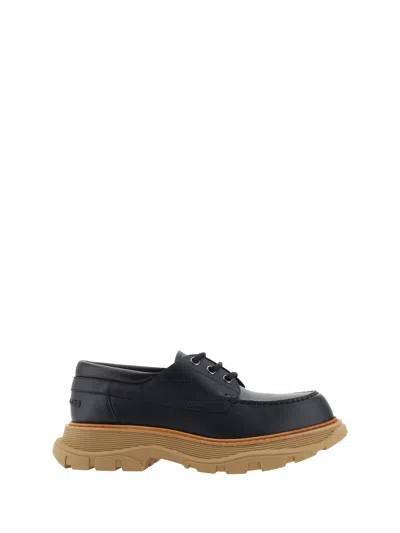 Alexander Mcqueen Shoe Leath.su.rubber Upper Lea In Black Beige