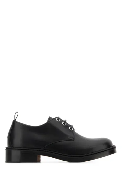 Alexander Mcqueen Black Leather Lace-up Shoes