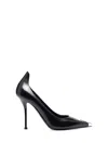 Alexander Mcqueen 110mm Metal-toecap Heel Pumps In Black