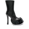 Alexander Mcqueen Clog Style Boots In Black