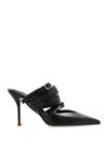 Alexander Mcqueen Mcqueen Strap Mules In Black