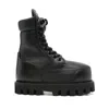 Alexander Mcqueen Elegant Black Leather Ankle Boots For Men In Black